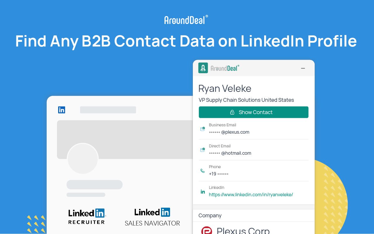 around deal black friday image showcasing b2b linkedin contact collector